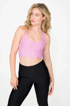 Pastel Pink Performance - T Back Comfort Crop Top