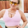 Pastel Pink Performance - Reversible Comfort Crop Top