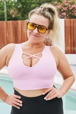 Pastel Pink Performance - Reversible Comfort Crop Top