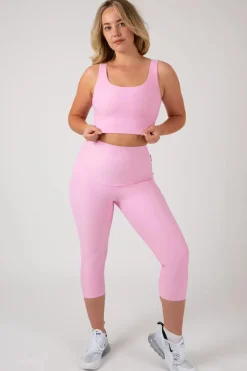 Pastel Pink Performance - Scoop Neck Comfort Crop Top