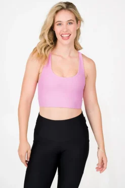 Pastel Pink Performance - T Back Comfort Crop Top