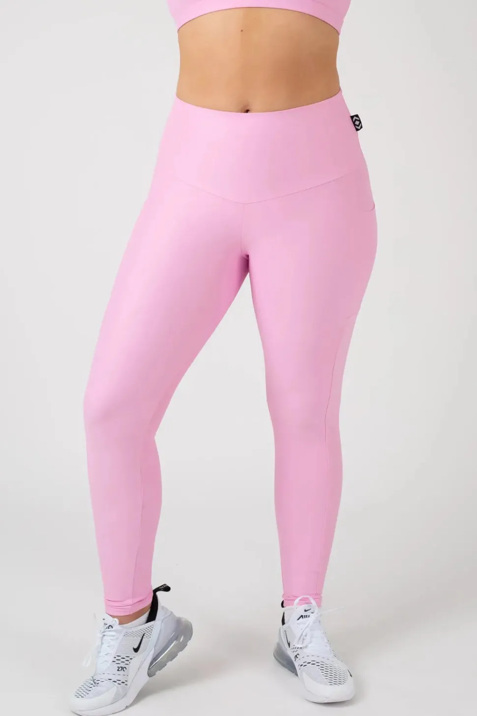 Pastel Pink Performance - Panel Pocket High Waisted Leggings
