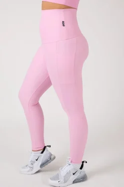 Pastel Pink Performance - Panel Pocket Extra High Waisted Leggings
