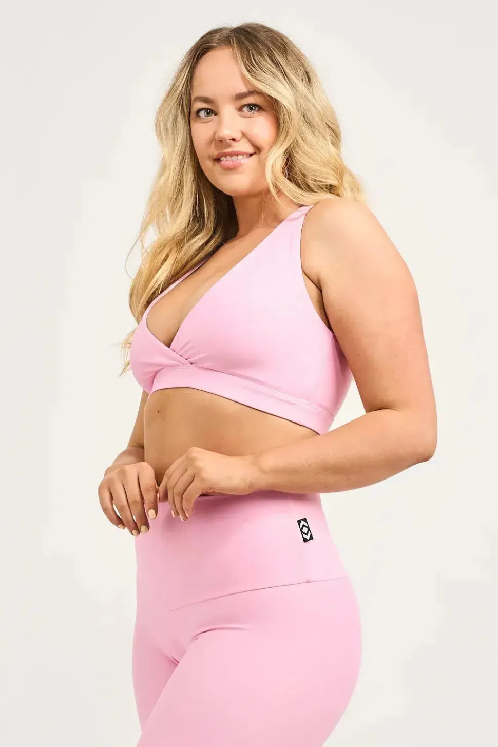 Pastel Pink Performance - Cross Over Crop