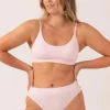 Pastel Pink Rib Seam Free - Strappy Bralette