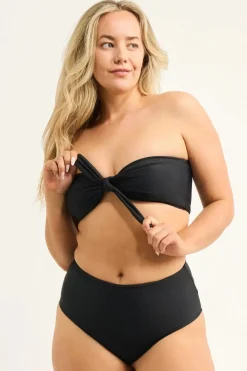 Performance Bandeau Bikini Top - Black