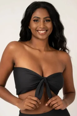 Performance Bandeau Bikini Top - Black