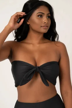 Performance Bandeau Bikini Top - Black
