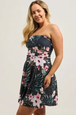 Performance Bandeau Comfort Crop Mini Dress - Exotic At Heart