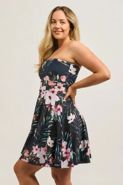 Performance Bandeau Comfort Crop Mini Dress - Exotic At Heart