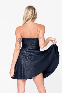 Performance Bandeau Comfort Crop Mini Dress - Black Exotic Touch Jag