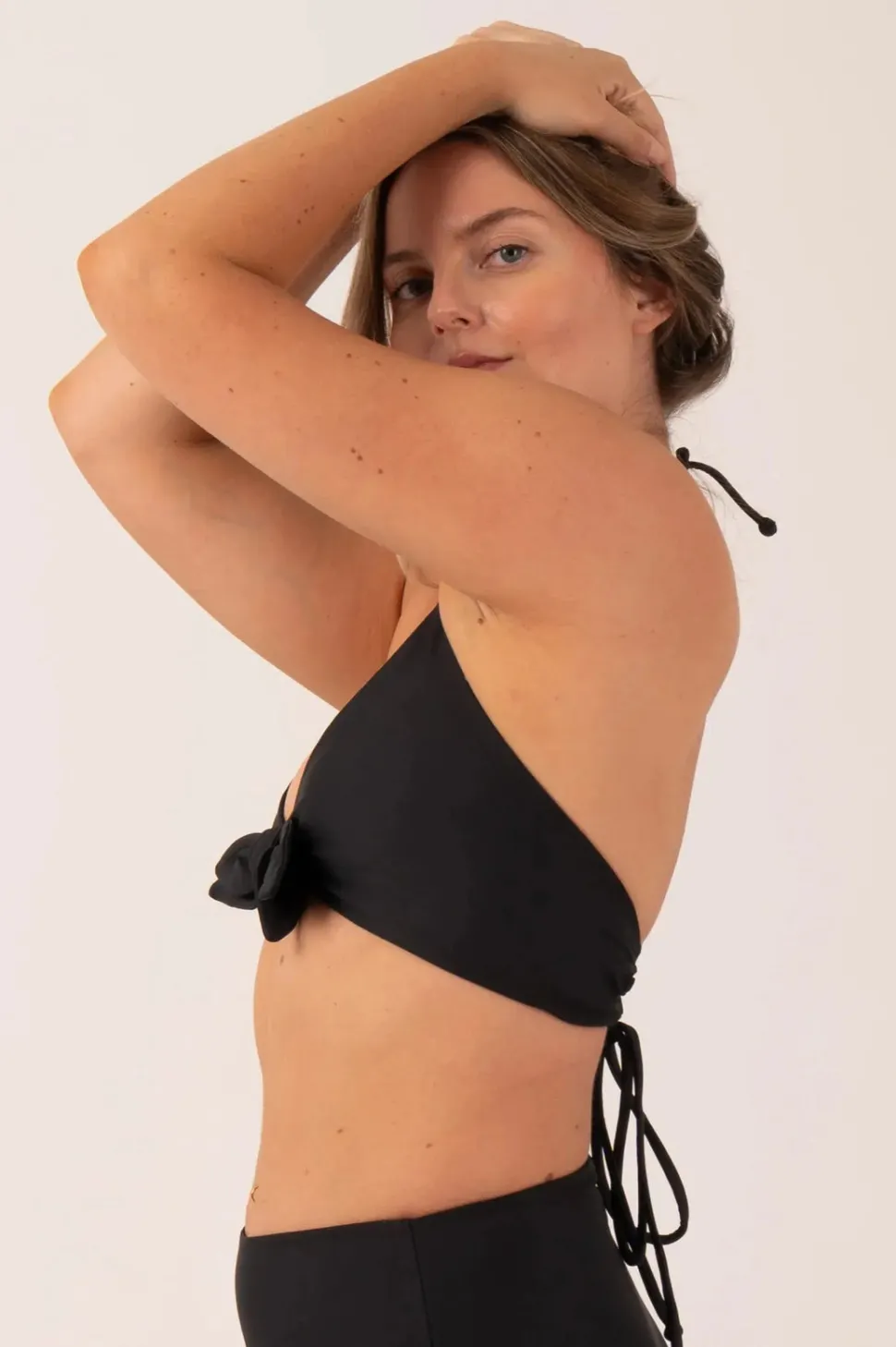 Performance Bralette Bikini Top - Black