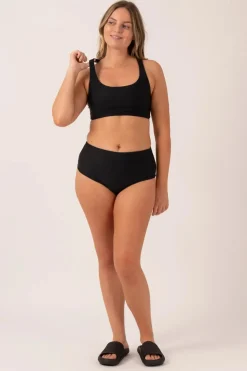 Performance Cross Over Bikini Top - Black