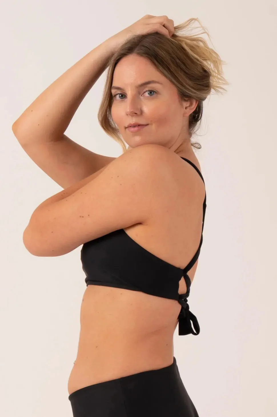 Performance Cross Over Bikini Top - Black