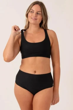 Performance Cross Over Bikini Top - Black
