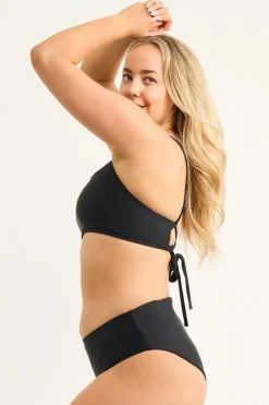 Performance Full Coverage Brief Bikini Bottom - Black