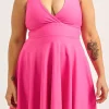 Performance Halter Comfort Crop Mini Dress - Candy Pink