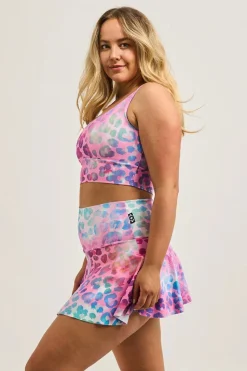 Performance High Waisted Simple Skort - Rainbow Jag
