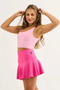 Performance High Waisted Simple Skort - Candy Pink