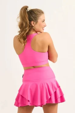 Performance High Waisted Ruffle Skort - Candy Pink