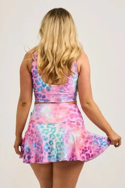 Performance High Waisted Simple Skort - Rainbow Jag