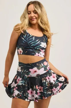 Performance High Waisted Ruffle Skort - Exotic At Heart