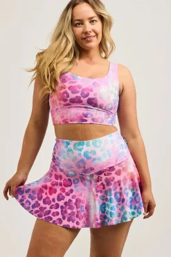 Performance High Waisted Simple Skort - Rainbow Jag