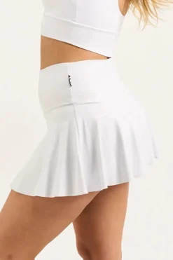 Performance High Waisted Simple Skort - White