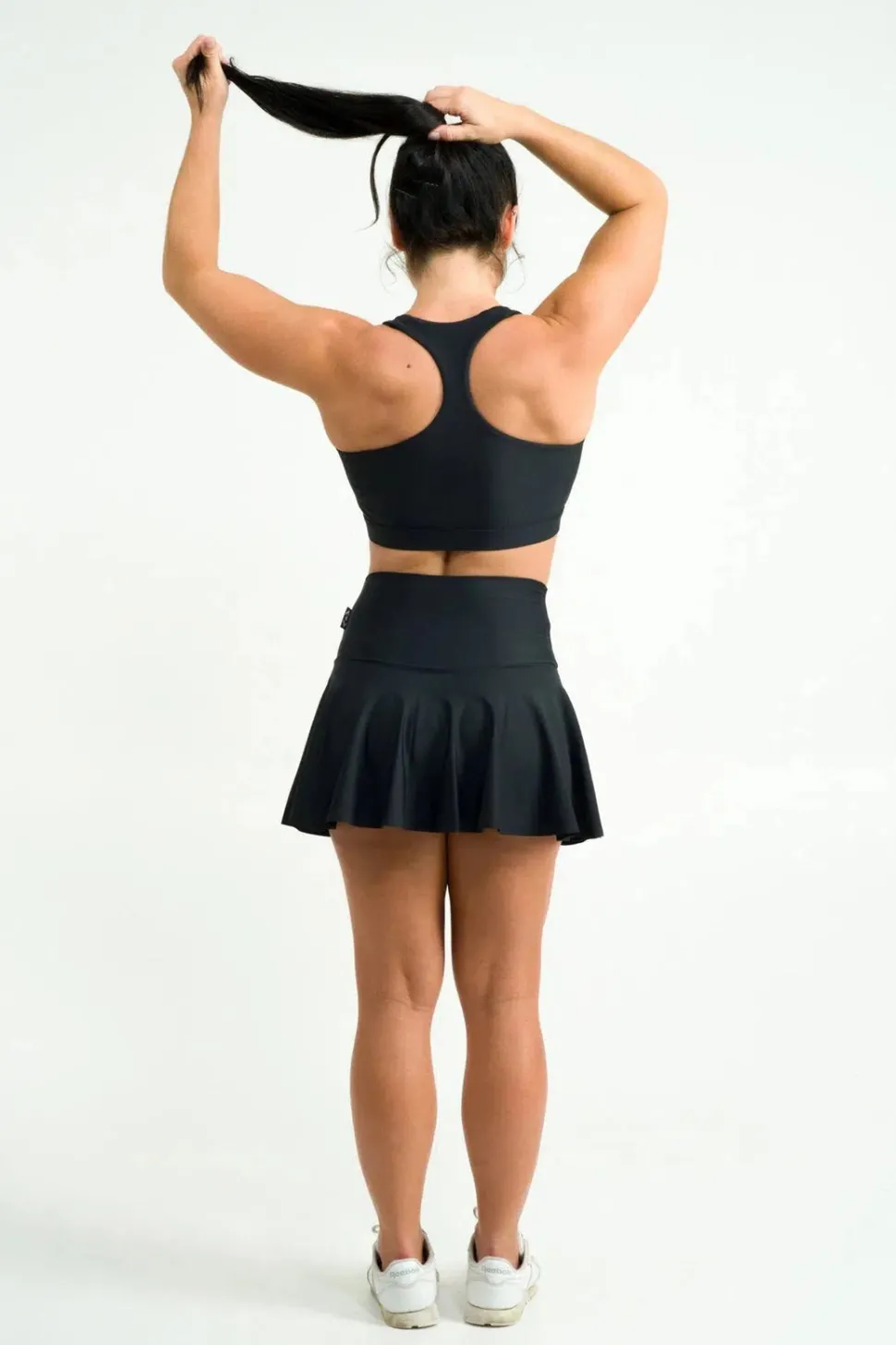 Performance High Waisted Simple Skort - Black