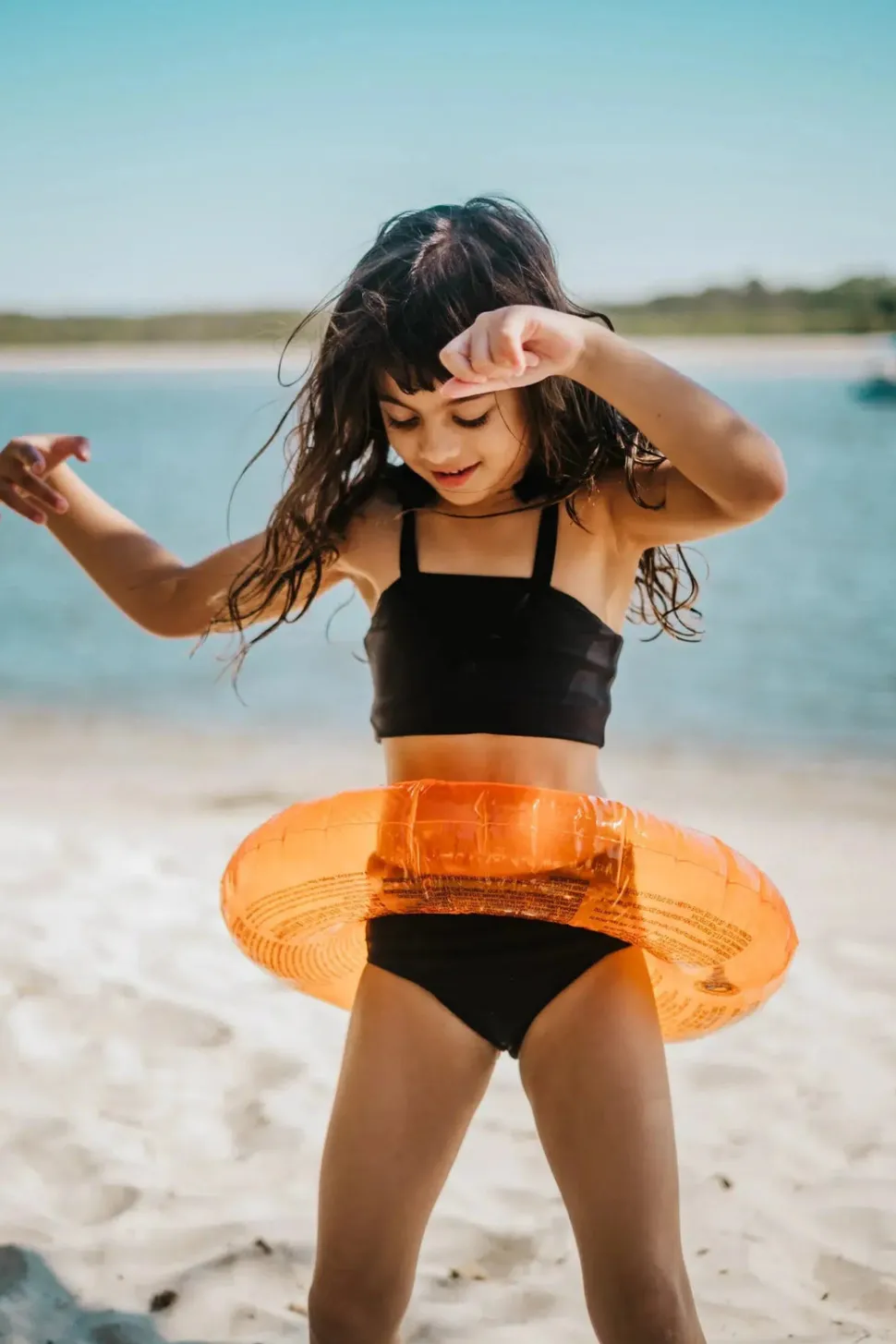 Performance Kids Bikini Top - Black