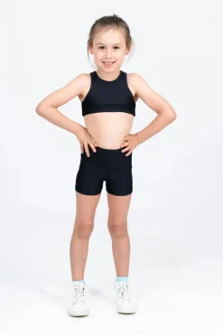 Performance Kids Booty Shorts - Black