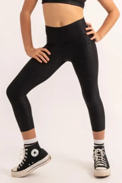 Performance Kids Capris - Black Exotic Touch Jag