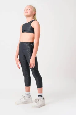 Performance Kids Capris - Black Exotic Touch Jag