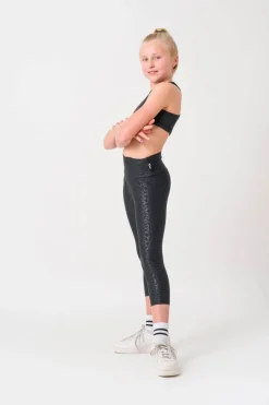 Performance Kids Capris - Black Exotic Touch Jag