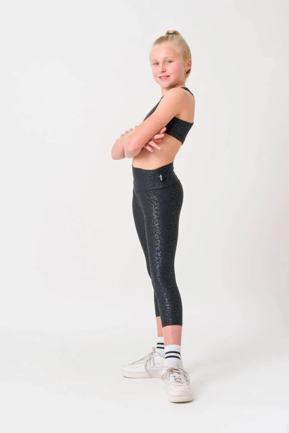 Performance Kids Capris - Black Exotic Touch Jag