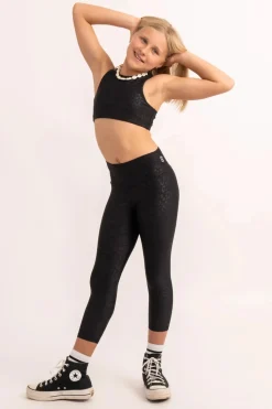 Performance Kids Capris - Black Exotic Touch Jag