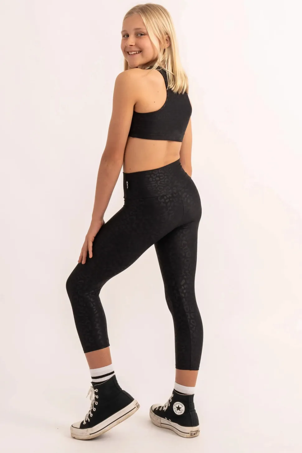 Performance Kids Capris - Black Exotic Touch Jag