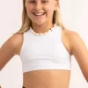 Performance Kids Crop Top - White