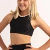 Performance Kids Crop Top - Black Exotic Touch Jag
