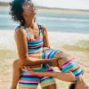 Performance Kids Crop Top - Rainbow Runway