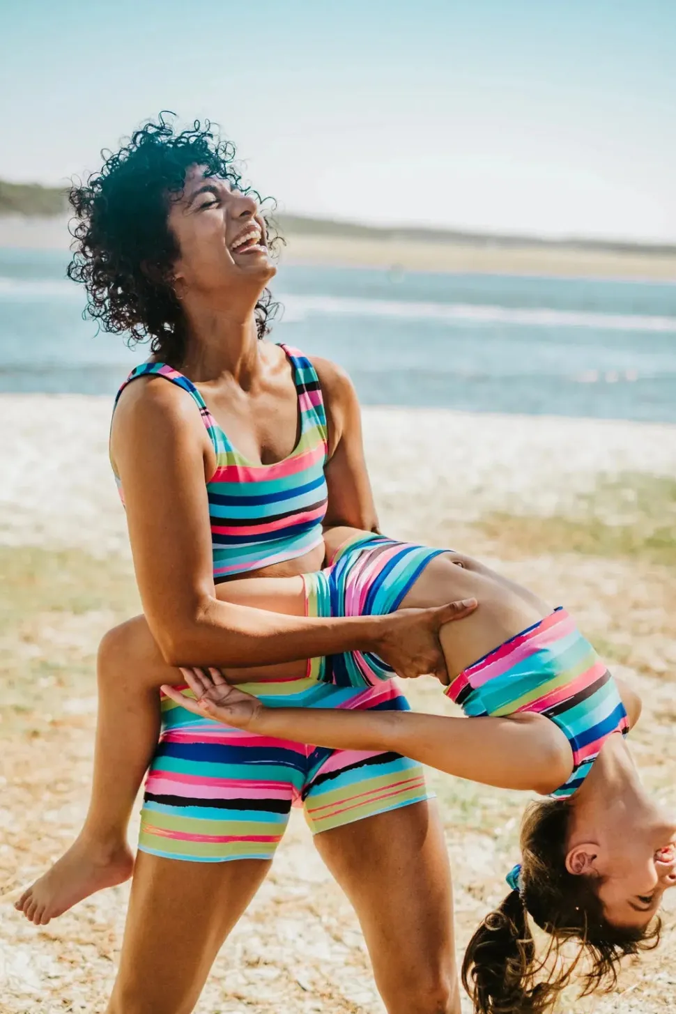 Performance Kids Crop Top - Rainbow Runway