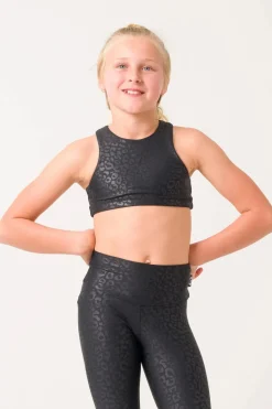 Performance Kids Crop Top - Black Exotic Touch Jag