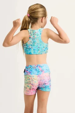 Performance Kids Crop Top - Mermaid Jag