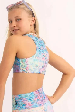 Performance Kids Crop Top - Mermaid Jag