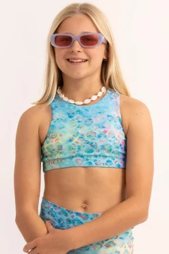 Performance Kids Crop Top - Mermaid Jag