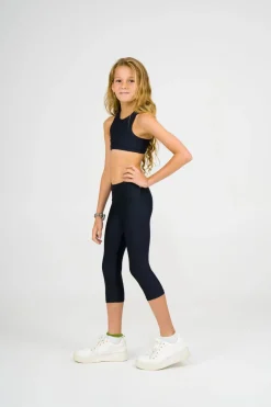 Performance Kids Crop Top - Black