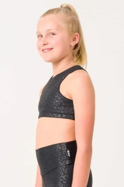 Performance Kids Crop Top - Black Exotic Touch Jag