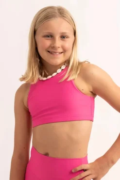 Performance Kids Crop Top - Candy Pink