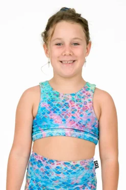 Performance Kids Crop Top - Mermaid Jag