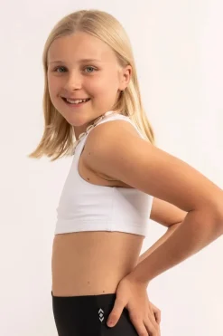 Performance Kids Crop Top - White